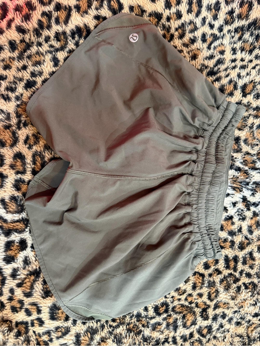 lululemon athletica Olive Workout Shorts with Elastic Waist